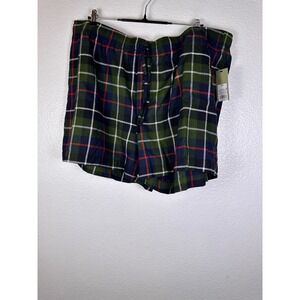 Goodfellow & Co Mens Green Navy Plaid Flannel Pull-On Shorts 6" Inseam XXL‎ NWT